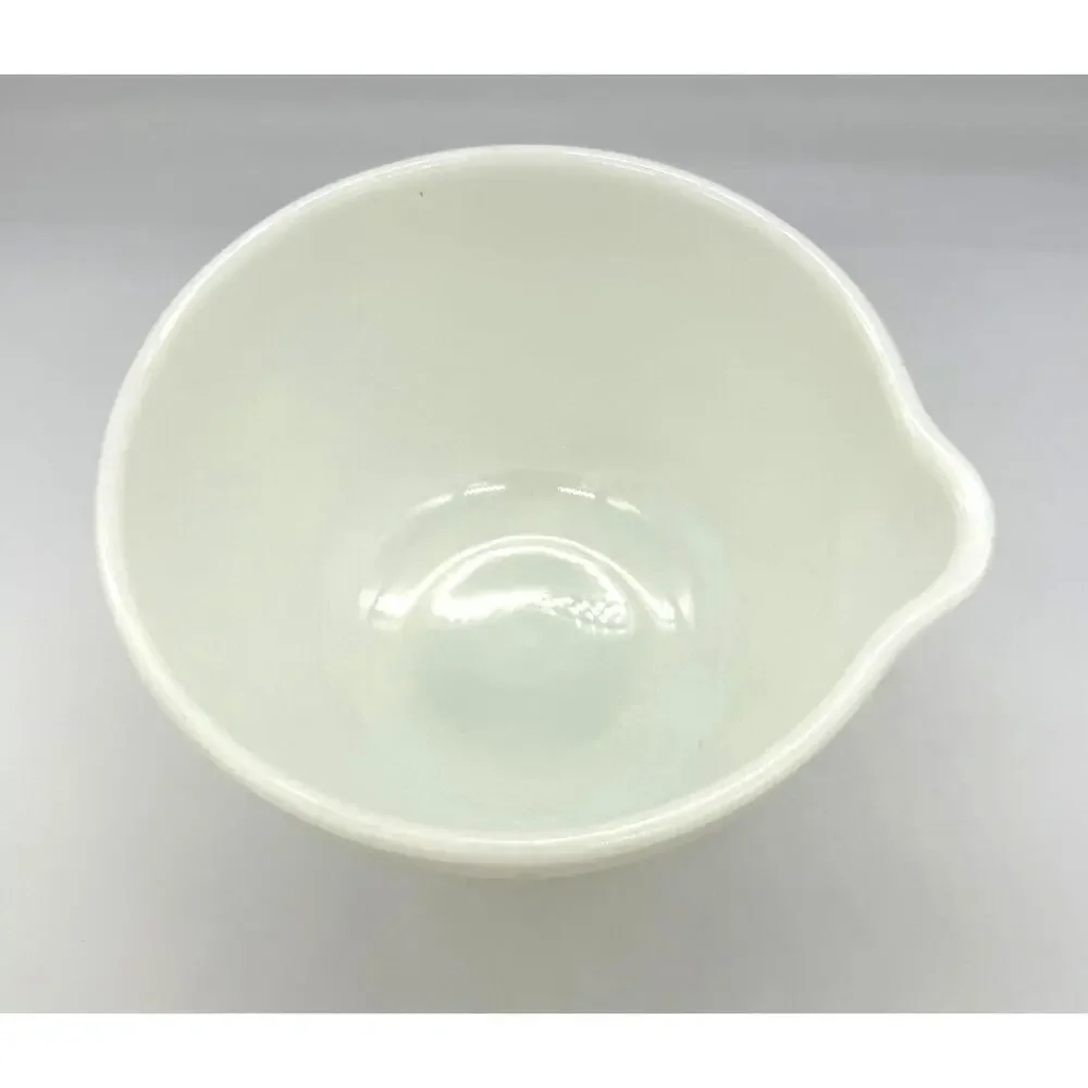 Vintage Pyrex Hamilton Beach White Milk Glass Ribbed Mixing Bowl 6.25
